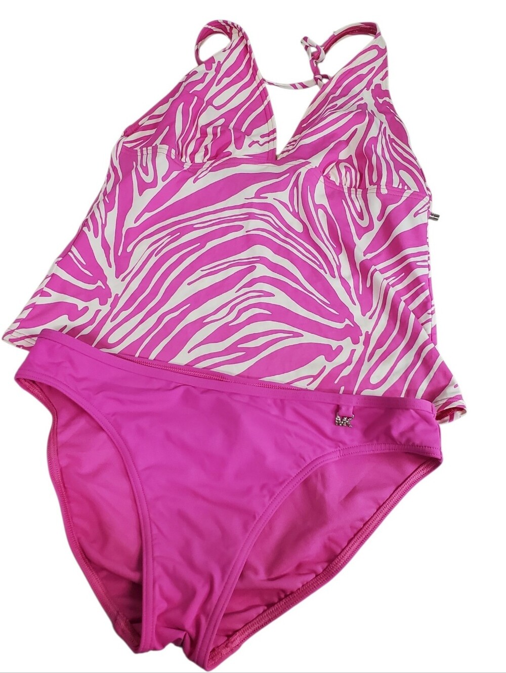 Tankini Bathing Suit Pink Zebra Michael Kors Beach Cruise Vacation Pool Outdoor